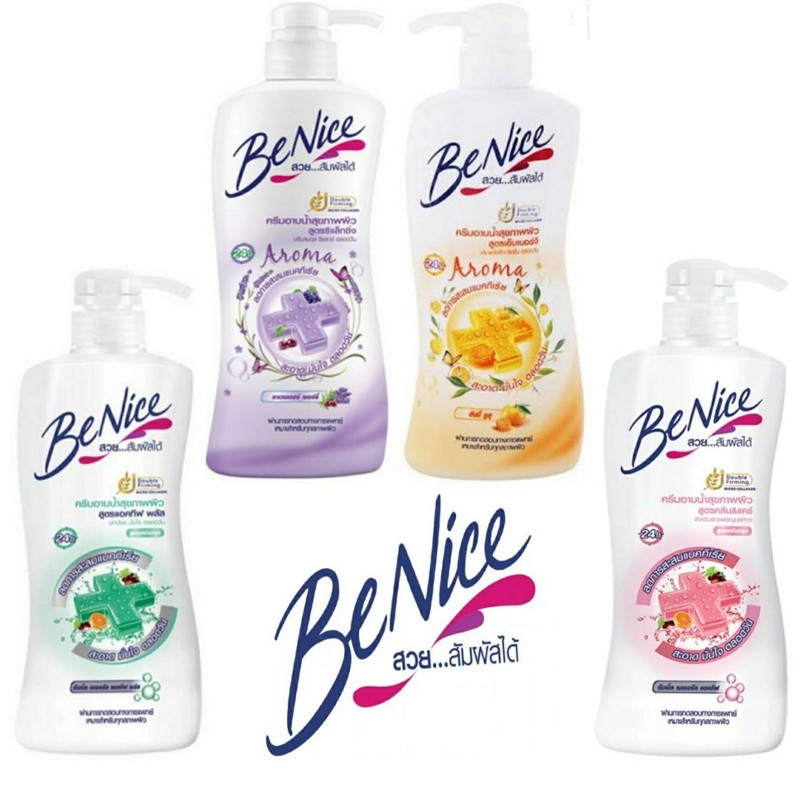 benice-บีไนซ์-ครีมอาบน้ำ-แอนตี้แบคทีเรีย-แอคทีฟ-และ-คลีน-amp-แคร์ขนาด450มล1ขวด