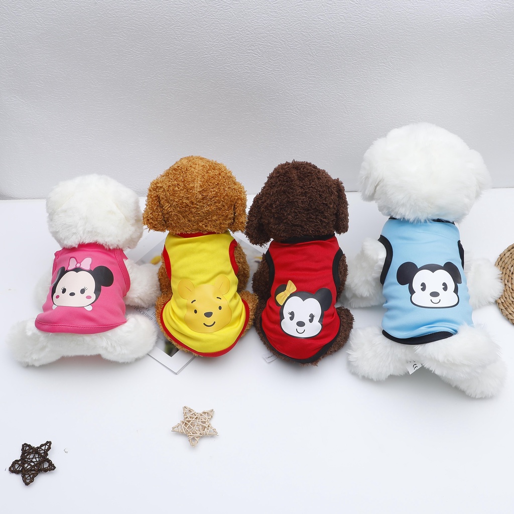 เสื้อผ้าสัตว์เลี้ยง-เสื้อกั๊ก-แบบบาง-ระบายอากาศได้ดี-พิมพ์ลายการ์ตูน-แฟชั่นฤดูร้อน-สําหรับสุนัข-แมว