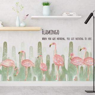 【Zooyoo】สติกเกอร์ติดผนัง Flamingo decoration wall stickers