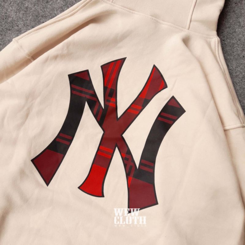 เสื้อแจ็กเก็ต-เสื้อกันหนาว-มีฮู้ด-mlb-yankes-cream-ป้ายแท็กเต็มตัว-และป้ายฉลาก