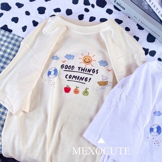 【🔥🔥】พร้อมส่ง ♡MEXOCUTE เสื้อยืดลาย ( GOOD THINGS COMING )