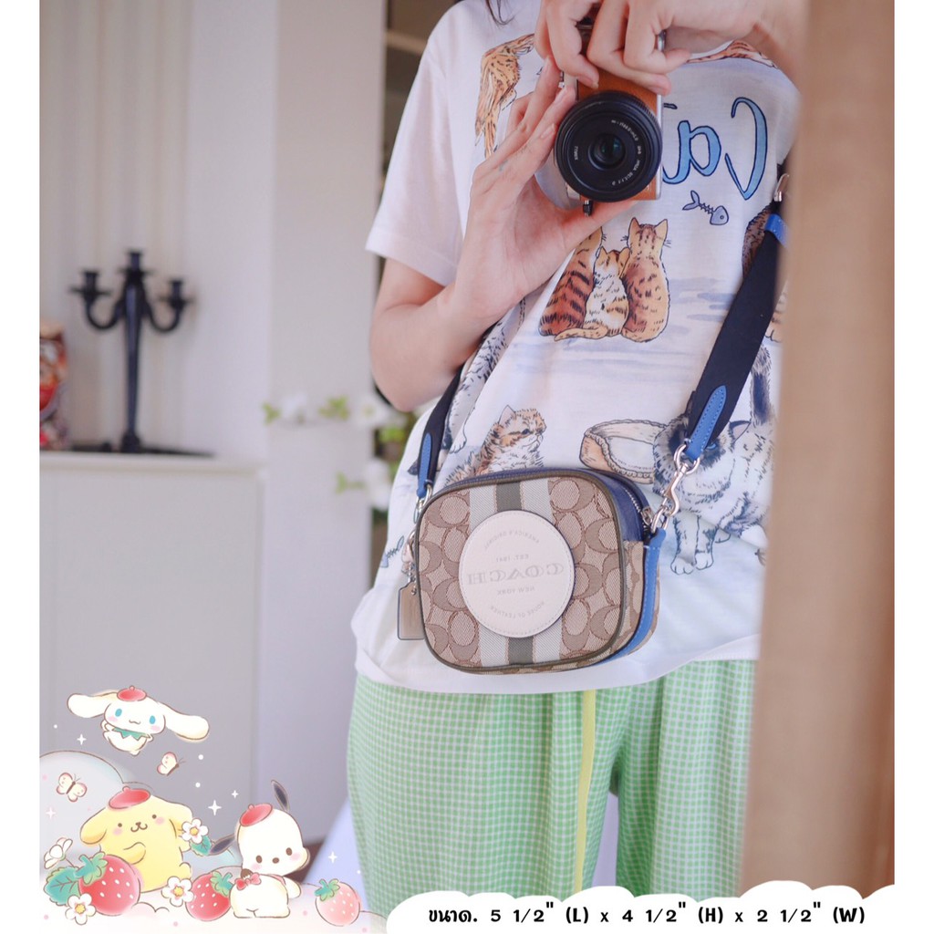 ขายเท-จ้า-พร้อมส่ง-mini-dempsey-camera-bag-in-signature-jacquard-with-stripe