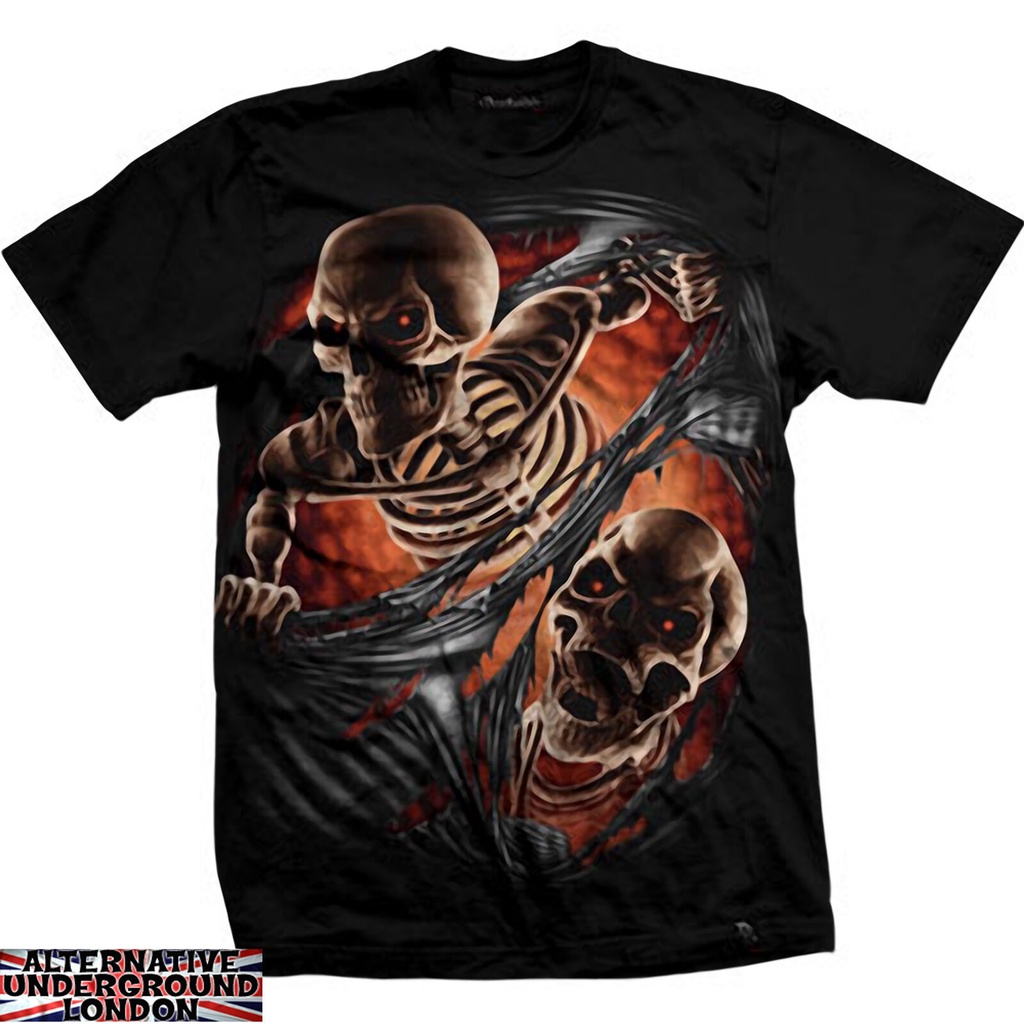 round-คอลูกเรือเสื้อยืดผ้าฝ้าย-พิมพ์ลาย-darkside-tear-through-horror-hell-skeleton-skull-dfddme31ianfad29-4xl