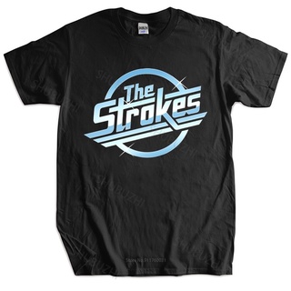 เสื้อยืดผ้าฝ้ายพิมพ์ลายคลาสสิก ใหม่ เสื้อยืดผ้าฝ้าย พิมพ์ลายวงร็อคอินดี้ The Strokes แฟชั่นสําหรับผู้ชาย