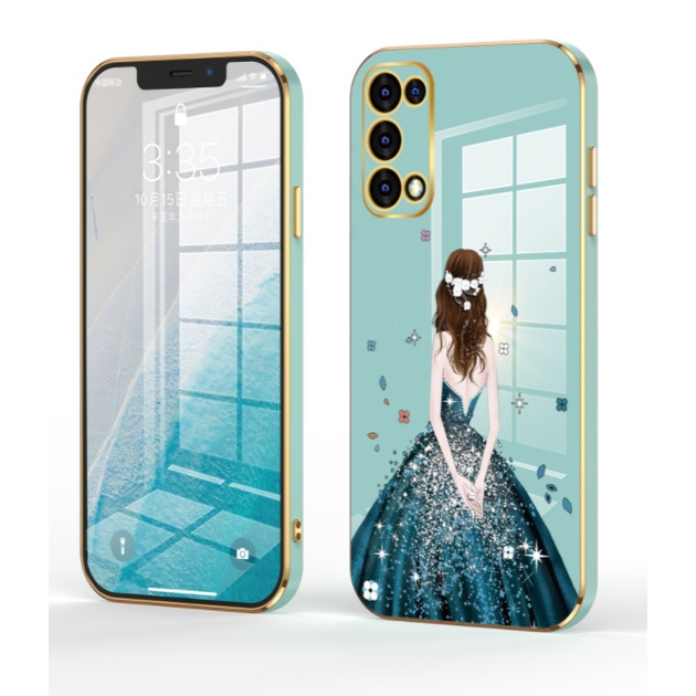 dmy-เคส-oppo-reno-5-6z-4-8z-8-8t-6-pro-7-7z-3-2-2f-z-ขอบทอง-พิมพ์ลาย-สาวสวย