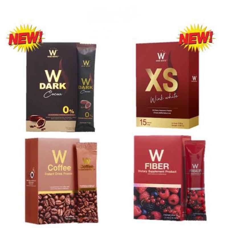 ภาพหน้าปกสินค้าWink white วิ้งไวท์ /W COFFEE / W FIBER / W DARK CHOCO / Wink White​ XS อาหารเสริมควบคุมน้ําหนัก โกโก้ กาแฟ ไฟเบอร์ XS