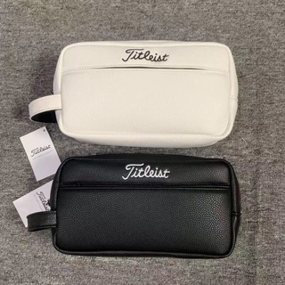 Titleist กระเป๋าถือ ทรงคลัทช์ มีซิปคู่ กันน้ํา ทนต่อการสึกหรอ สําหรับเล่นกีฬากอล์ฟ