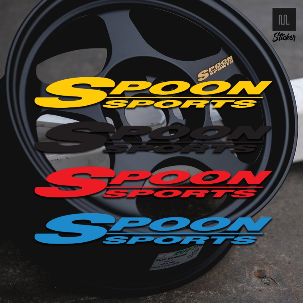 สติ๊กเกอร์ ตกแต่งล้อ Spoon 4 ชิ้น และ Sticker Car Wheel สติ๊กเกอร์ติด ...