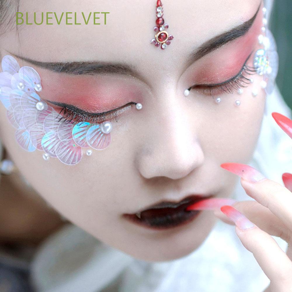 bluevelvet-diy-สติ๊กเกอร์เลื่อมเมอร์เมดเกล็ดปลาประดับเลื่อมเครื่องสําอางแต่งหน้า