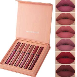 handaiyan ลิปกลอสเนื้อ matte กันน้ํา 6 ชิ้น