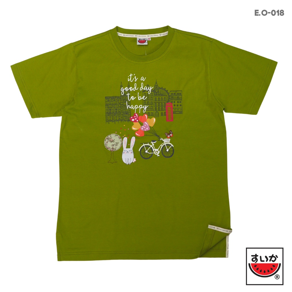 เสื้อแตงโม-suika-เสื้อยืดคอกลมแขนสั้นลายปัก-e-o-018