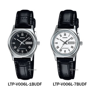 ภาพขนาดย่อของภาพหน้าปกสินค้าของแท้ นาฬิกาข้อมือ Casio ผู้หญิง รุ่น LTP-V006 สายหนัง จากร้าน wanwela.watch บน Shopee