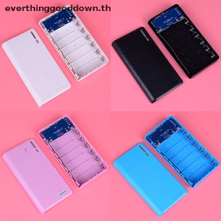 Ever ชุดเคสพาวเวอร์แบงค์ 20000mAh usb คู่ 6X 18650 สําหรับชาร์จแบตเตอรี่โทรศัพท์ diy