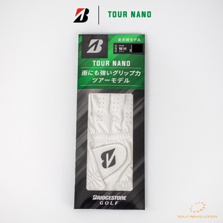 สินค้า Bridgestone Tour Nano Glove WH (GLG19) ถุงมือกอล์ฟผู้ชาย ขนาด 22/23/24/25/26 CM.
