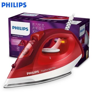 สินค้า Philips เตารีด ไอน้ำสีแดง 1400W รุ่น GC1423/40