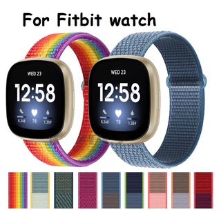 สินค้า สายนาฬิกา Fitbit versa 4 / Fitbit sense 2 / Fitbit Versa 3 Strap Fitbit Sense , Versa 3 , Fitbit Versa 2 , Versa, Versa lite ถักเปีย ไนลอน สาย Versa 3 replacment Watchband Sport Bracelet for สาย Fitbit versa 4 สายนาฬิกา Fitbit Versa 2 สาย