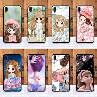 เคส Vivo Y91c ลายการ์ตูนผู้หญิง ขอบนิ่มหลังแข็ง เคสมือถือ เคสโทรศัพท์ Case เคส TPU ขอบนิ่มหลังแข็ง ไม่ขูดตัวเครื่อง