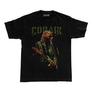 เสื้อยืดโอเวอร์ไซซ์ พิมพ์ลาย Kurt Cobain Nirvana Grunge สไตล์วินเทจS-5XL