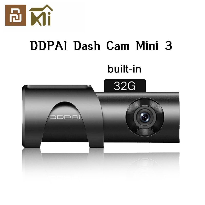 Xiaomi DDPAI กล้องรถ Dash Cam Mini 3 1600P HD 2K กล้อง32GB Android Wifi