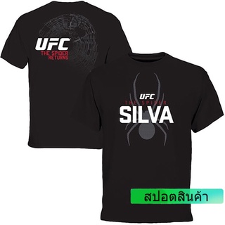 เสื้อยืดแขนสั้น พิมพ์ลายศิลปะการต่อสู้ UFC Spider Silva Fanatice สีดํา สําหรับผู้ชาย