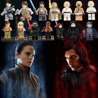 Starwars บล็อกตัวต่อฟิกเกอร์ Leging Minifigures The Last Jedi Luke Skywalker Rey Kylo Ren Finn ของเล่นสําหรับเด็ก