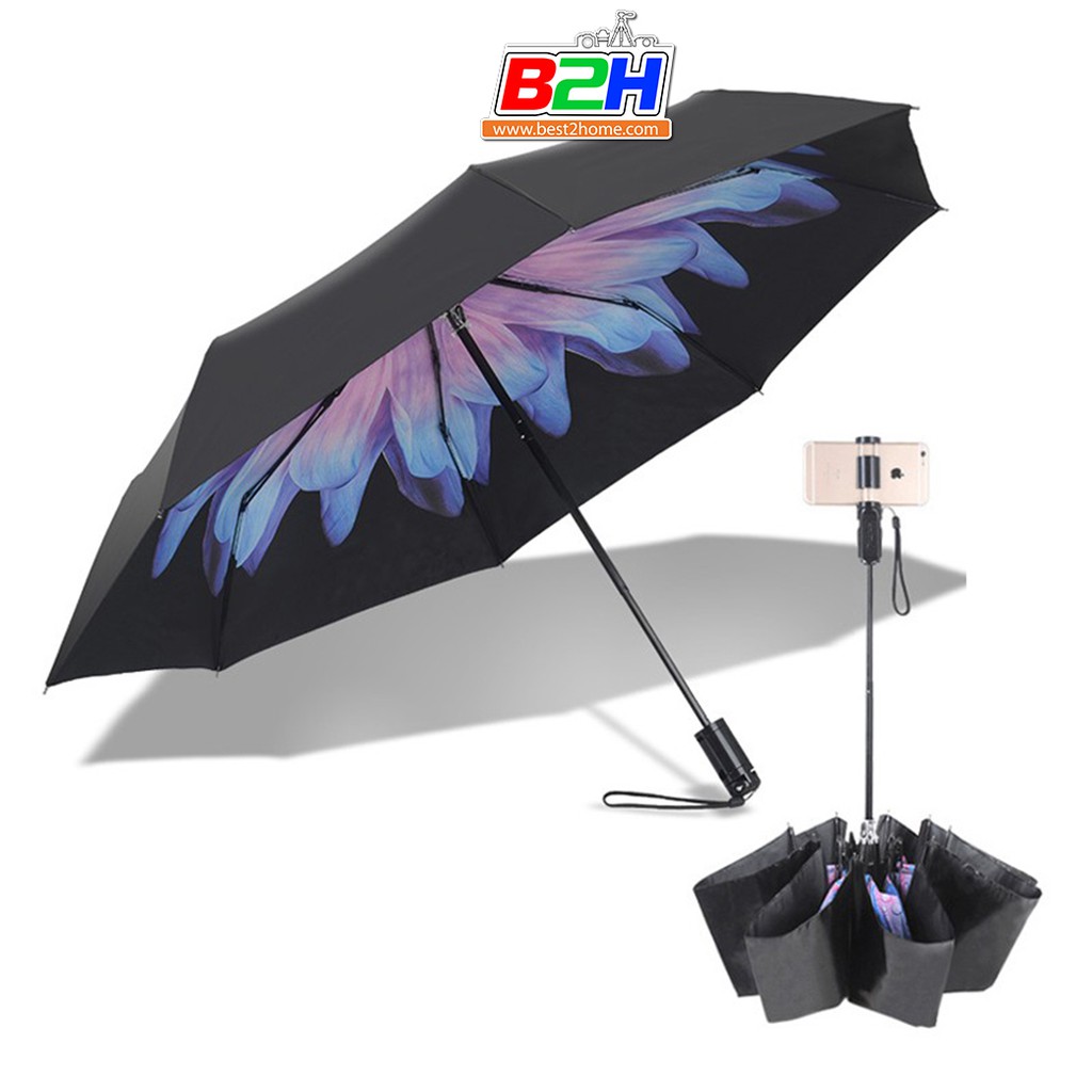 ร่มเซลฟี่-papaler-umbrella-glazed-flower-with-remote-control