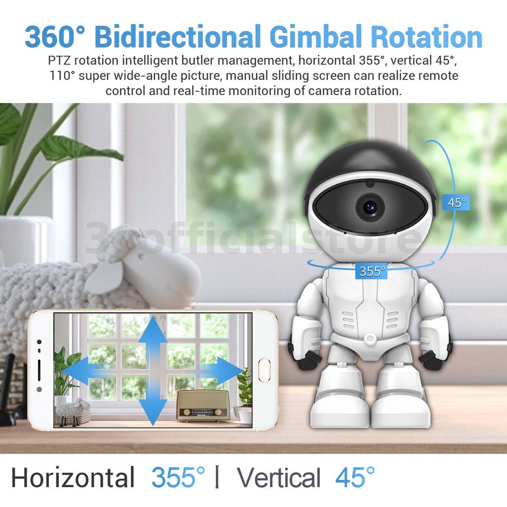 กล้องรักษาความปลอดภัย-escam-pt205-1080p-robot-ip-360-กล้องวงจรปิดไร้สาย-wifi-2mp-ซ่อนเบบี้มอนิเตอร์