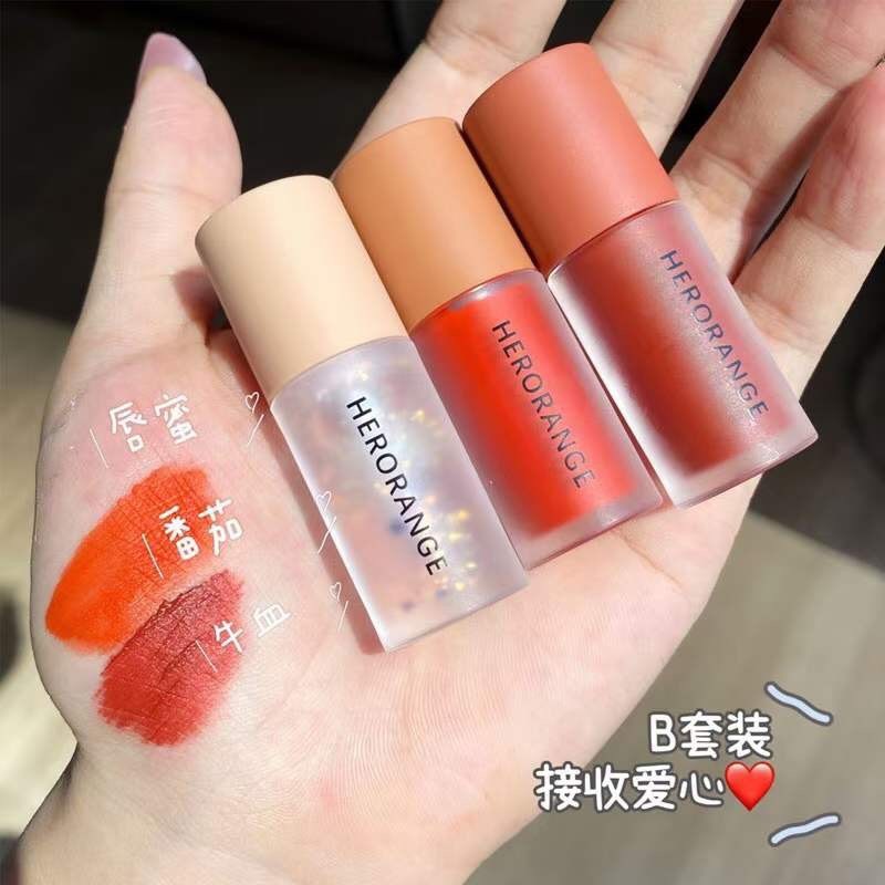 มาใหม่จ้า-ลิปherorange-แบบใหม่ล่าสุด-แท่งสั่น-มีลิปกลอสกากเพชรวิ้งๆ