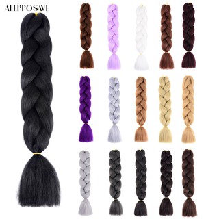 Solid Color Synthetic Hair Extensions African Braids Crochet Braiding Ponytail