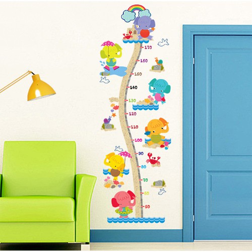 transparent-wall-sticker-สติ๊กเกอร์ติดผนัง-วัดส่วนสูง-elephant-xh9267-กว้าง50cm-xสูง160cm