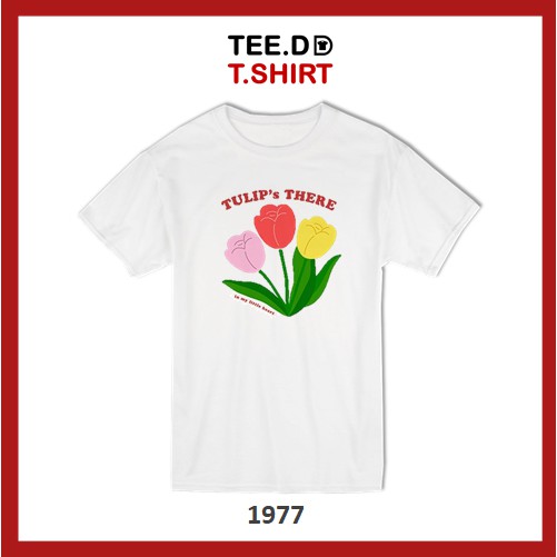 tee-dd-tshirt-เสื้อยืด-tulips-ใส่ได้ทั้งชาย-หญิง-ผ้านุ่ม-ลายสวย-ไม่ย้วย-ไม่ต้องรีด