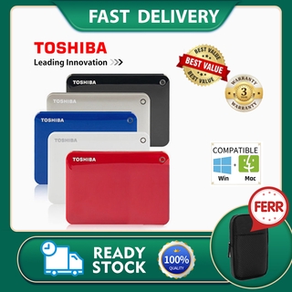 ภาพขนาดย่อของภาพหน้าปกสินค้าฮาร์ดดิสก์ไดรฟ์ภายนอกแบบพกพา Toshiba HDD 2.5 1TB 2TB 1 TB 2 TB HD จากร้าน sdcardmicrocard.th บน Shopee