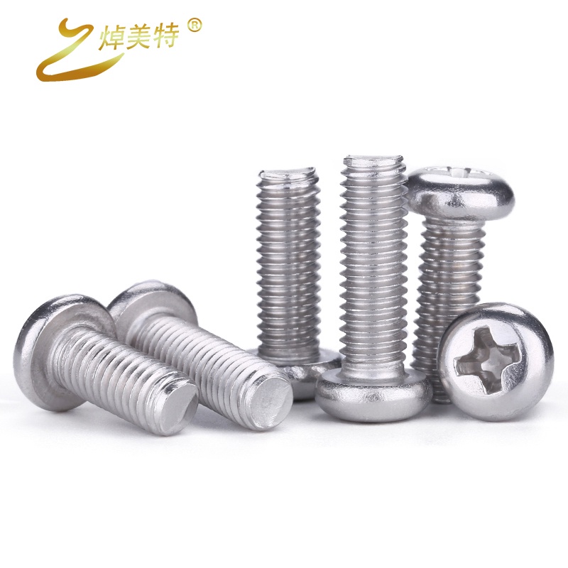 ⭐[M1-M3] 304 สแตนเลสสตีล Phillips สกรูหัวกลมครึ่งวงกลม หัวกระทะ สกรูลวด ...