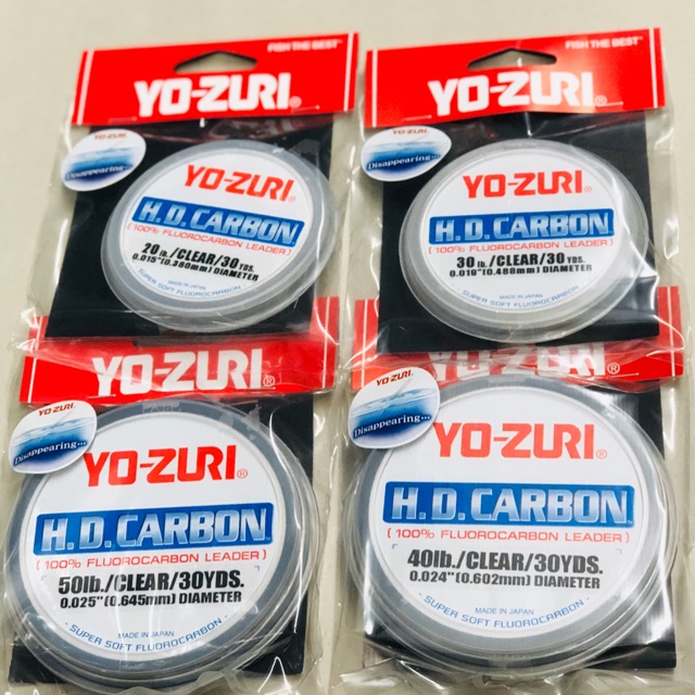 สายช้อค Yo-Zuri Fluorocarbon 100% H.D.Carbon เหนียว ทน คุ้มค่ามาก