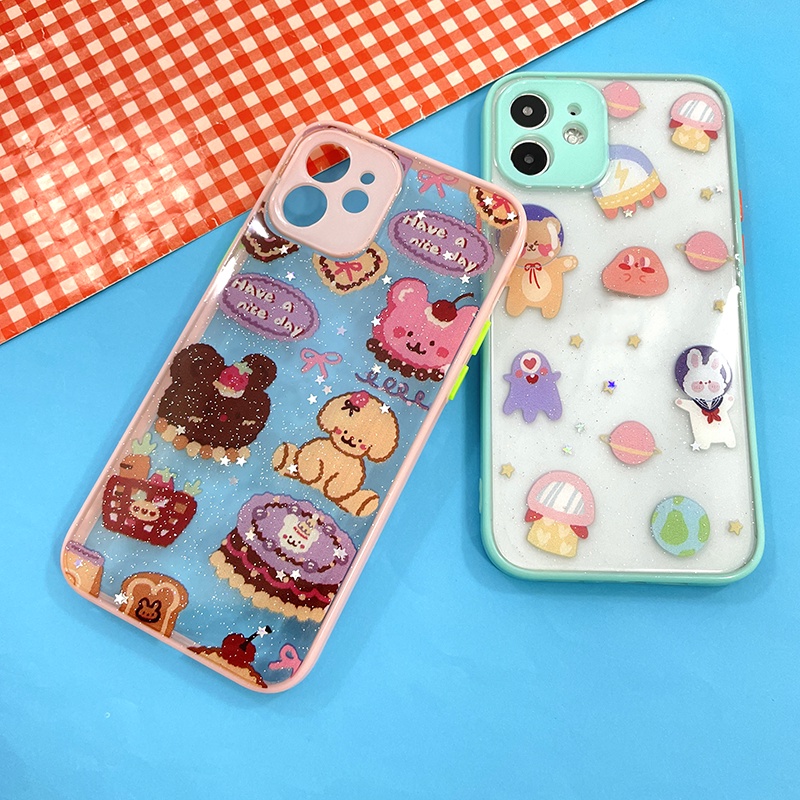 เคส-i7-i8-i12-พร้อมส่งจากไทย-เคสใสกากเพชร-เคสกริตเตอร์-เคสขอบสี-เคสแฟชั่น-เคสสวย-เคสมือถือ-เคสหวาน-เคสน่ารัก