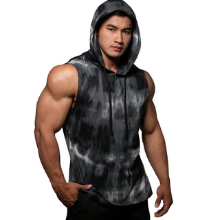 ภาพหน้าปกสินค้าเสื้อฮู้ดผู้ชาย เสื้อฮู้ดแขนกุด Mens hoodie ซึ่งคุณอาจชอบสินค้านี้