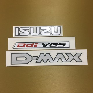 สติ๊กเกอร์* ติดฝาท้าย ISUZU D-MAX Ddi VGS  ปี 2012 ราคาต่อขุด ( 1 ชุดมี 3 ขิ้น )