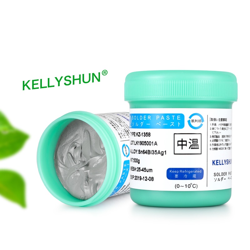 kellyshun-500g-lead-free-environmentally-friendly-solder-paste-medium-temperature-solder-paste-smt