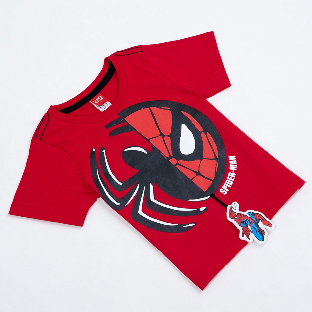marvel-boy-spider-man-t-shirt-เสื้อยืดเด็ก-สไปเดอร์แมน-มีห้อยซาลาเปา-สินค้าลิขสิทธ์แท้100-characters-studio