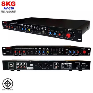 🚚✔SKG ปรีแอมป์คาราโอเกะบลูทูธรุ่นใหม่ รุ่น AV-336 แต่งเสียงเพลง/ไมค์