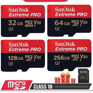 SANDISK 【Local 】การ์ดหน่วยความจํา Extreme Pro 32GB 64GB 128GB 256GB 512GB Micro SD Class10