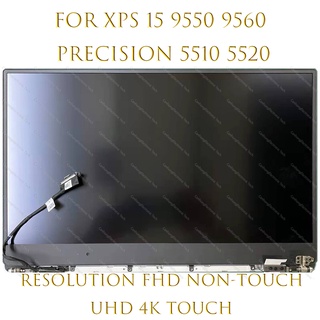 New 15.6&amp;quot; LCD Touch Screen Complete Assembly For Dell XPS 15 9550 9560 P56F Precision 5510 5520 LCD Display Replace