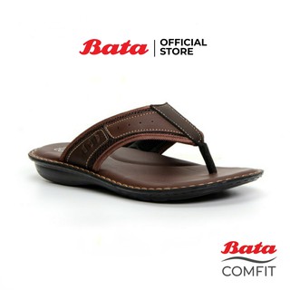 สินค้า Bata MEN\'S COMFIT Sandal รองเท้าแตะชายแบบหนีบ สีน้ำตาล รหัส 8714183