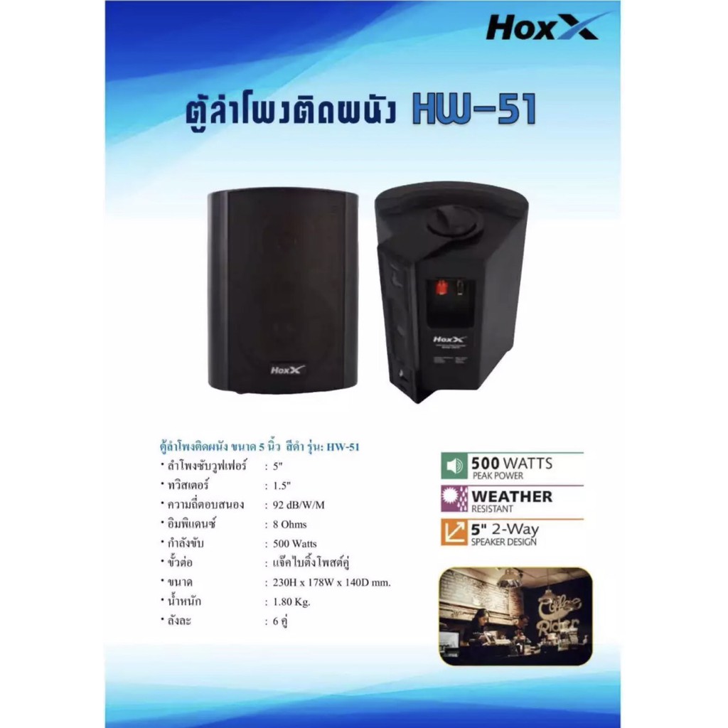 new-ลำโพงแขวน-ตู้ลำโพงติดผนัง-h-w-51-ลำโพงติดผนัง5-นิ้ว-แพ็ค4ใบ