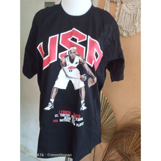 Ld: เสื้อยืด ลาย USA NBA lebron james ขนาด 104 ซม.