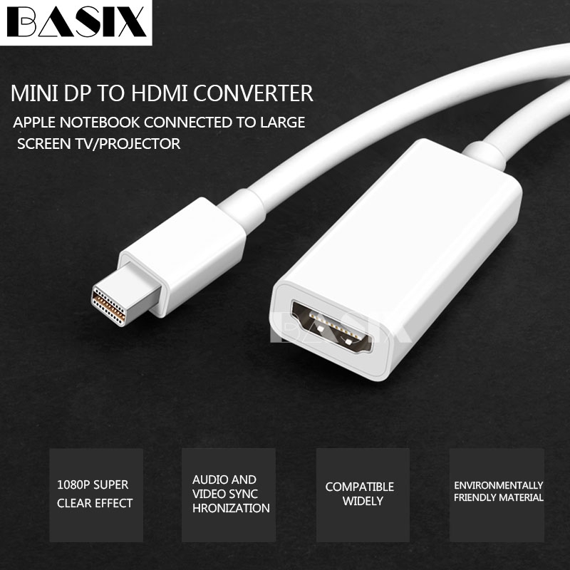 DisplayPort To HDMI Adapter Cable Male To Female Mini DP Thunderbolt  Converter | Shopee Thailand