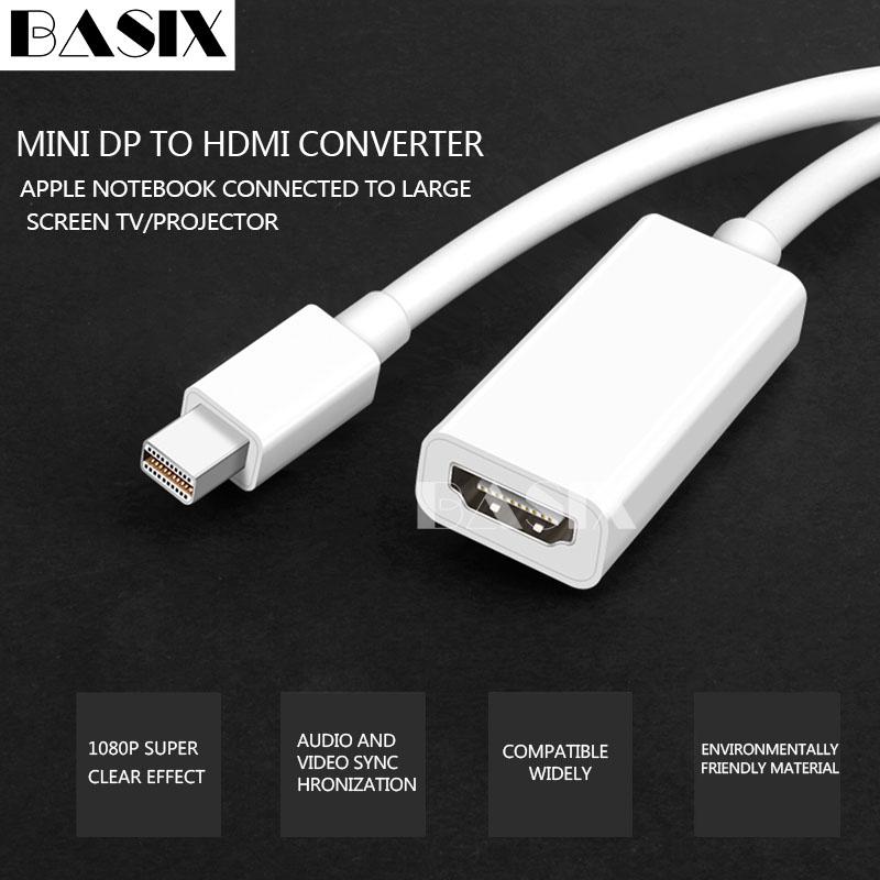 DisplayPort To HDMI Adapter Cable Male To Female Mini DP Thunderbolt Converter