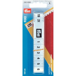 Prym สายวัดสีเงินแบบสติกเกอร์ติดโต๊ะ หน่วยเซนติเมตร ยาว 150 ซม. 282690