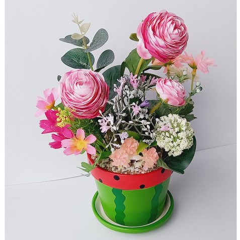 ดอกไม้ประดิษฐ์พร้อมแจกันเซรามิกชุดตกแต่งบ้านห้องน้ำและห้องนอนบ้านสำนักงานห้องครัวในร่มงานแต่งงานเจ้า