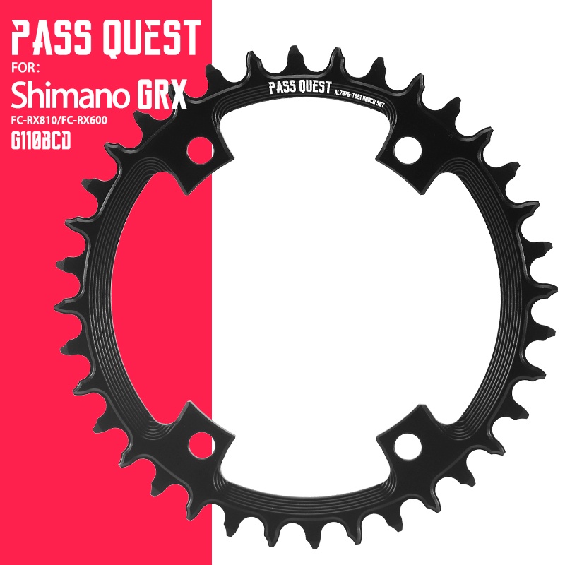 pass-quest-shimano-grx-110-bcd-แหวนโซ่อลูมิเนียม-36-52t-สําหรับ-grx-groupset-5700-6800-shimano-groupset